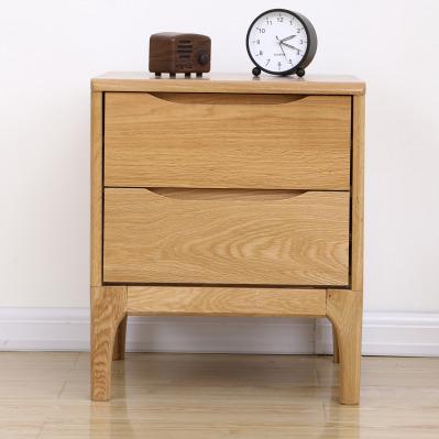 China Eco-friendly Modern Solid Wood Nightstand White Oak Wood Night Stand for sale