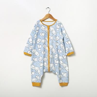 China Stock Ready Dropshipping Pajamas Baby Romper Animal Printed Organic Cotton Soft Wadding Long Sleeve for sale