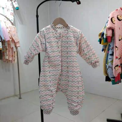 China Winter Thick Warm Zipper Baby Rompers Running Ready Windproof Removeable-Sleeve for sale