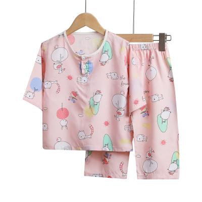 China Factory Price OEM Service Breathable 2021 Summer 2 Pieces Girls Sweater Girls Sleepwear Pajamas Sleepwear for sale