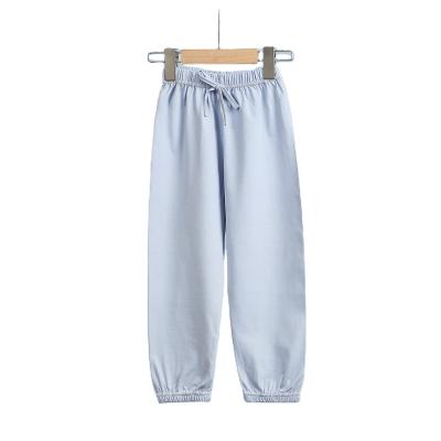 China 2021 Fashion 100% Cotton Full Tank Top Sports Breathable Casual Pants Set For Kids Trousers For Kids Jogging Pants for sale