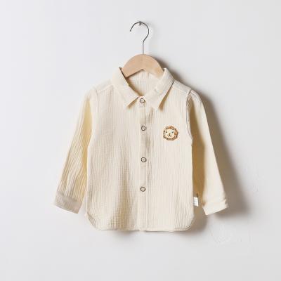 China Factory Experienced Unisex Light Yellow Long Sleeve Children Factory Drop Winter Breathable Shirt OEM Service for sale