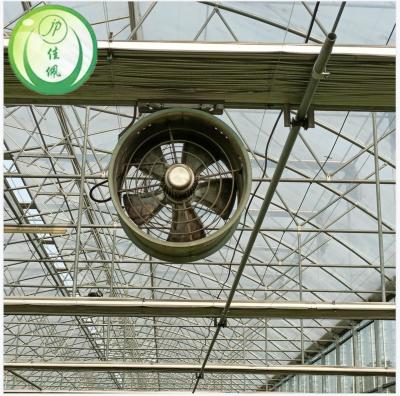 China Agricultural Greenhouses Glass Automatic Fan Multi-span Cooling System for sale