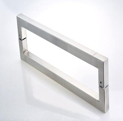 China Modern OEM Guangdong Manufacturing 304 H Type Glass Door Pull Handle Stainless Steel Handle for sale