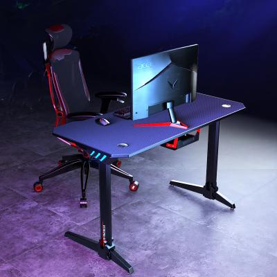 China Modern Lights Color Large Modern RGB Gaming Desk Adjustable Gaming Desk Computer Desk for sale