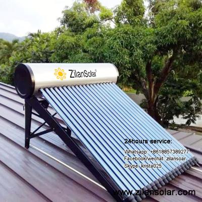 China NEW Outdoor 100~300 Liters EN12976 Certified Heat Pipe Compact Pressurized Solar Water Heater for sale