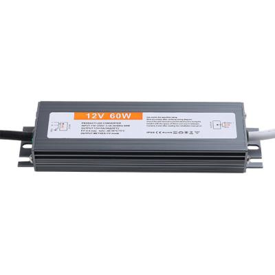 China Top Selling Quality 12V 60W Ip67 Smps Mode Switching Thermaltake Power Supply Connector Adapter 130(L)*44(W)*21(H)mm for sale