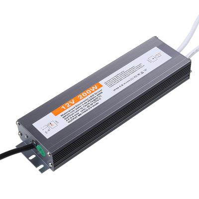 China 12V200W IP67 LED Driver Power Supply With CE ROHS 210(L)*65(W)*31(H)mm for sale