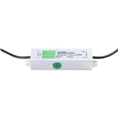 China 15W 12V 24V 1.25A IP67 waterproof power supply for Led light or led strip 12V15W power supply for sale