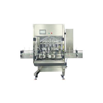 China Vierkoppen Creme Filling Machine Servo Control Body Lotion Filling Machine Te koop