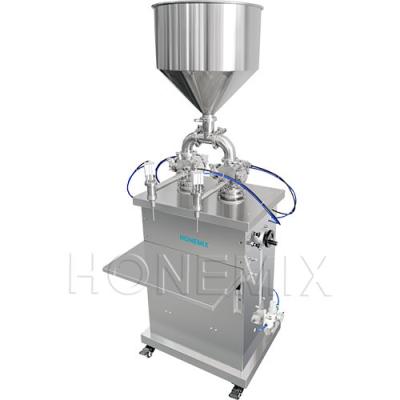 China Vertical Piston Filling Machine Pneumatic Control Cream Filler Machine 2 Heads for sale