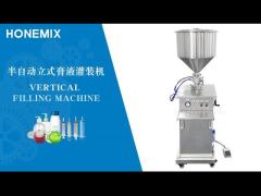 Vertical Piston Filling Machine Pneumatic Control Cream Filler Machine Safety