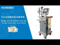 Semi automatic servo gear pump filling machine