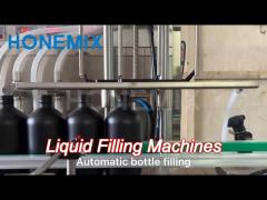 automatic bottle liquid filling machines 4 heads filling line