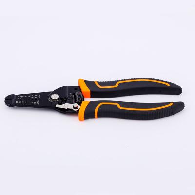 China 175mm Multi Purpose Wire Strippers Cable Stripping Tool With Safety Locker And Soft Handle for sale