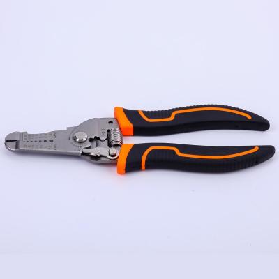 China 4Cr13 175mm Copper Wire Strippers Universal Wire Stripping Tool With Safety Locker for sale