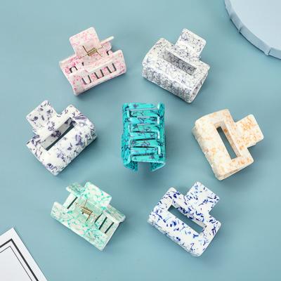 China Hair Accessories Wholesale Girls Spring Stylish Geometric Rectangle Small Jaw Hair Claw Clip High Quality For Women for sale