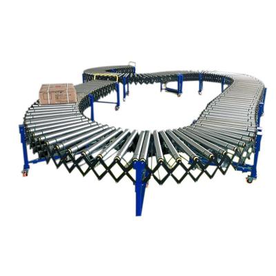 China Factory direct sale sturdy and durable retractable flexible electric power O shape expandable roller conveyor for sale for sale