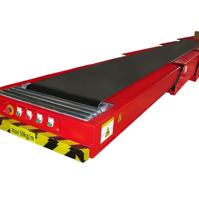 China Safety High Efficiency 800mm Width PVC Belt Structural Multistage Telescopic Conveyor For Warehouse And Logistics for sale