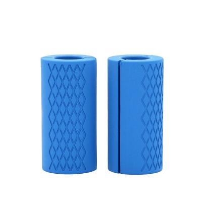 China Hot Selling Eco-Friendly/Comfortable/Durable TELLUS Custom Fat Grips Thick Grip Bar Handles Anti-Slip Protect Pad Silicone Fat Bar Grips For Dumbbell Barbell for sale