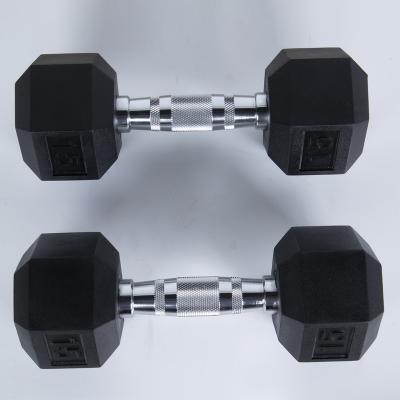 China TELLUS 2021 Hot Sale Eco-friendly/Durable/Safe/Comfortable Hex Dumbbells Set Hexagon Dumbbell Rubber Kids Weights Gym Equipment Adjustable Dumbbells 5KG 10KG 20KG for sale