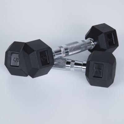 China Eco-friendly/Durable/Safe/Comfortable Cheap TELLUS 15kg Gym Weight Dumbbells Wholesale 20kg 10kg Hexagonal Hex Dumbbells Set Black Rubber Hex Dumbbells for sale