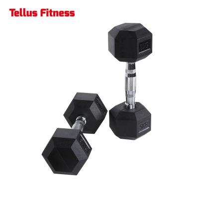 China Home Sales Eco-Friendly/Durable/Safe/TELLUS Fitness Gym Equipment Comfortable Custom Dumbbells Hex Dumbbell For Strength Training for sale