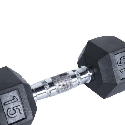 China Eco-friendly / Durable / Safe / TELLUS Hexagon Dumbbell 2021 Hexagon Dumbbell Customized Popular High Quality Hot Selling Rubber Hex Dumbbell Logo Customized Amazon for sale