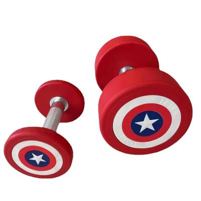 China TELLUS Dumbbell Fitness Equipment 20kg Comfortable Verstelbare Dumbbell Shield Set Eco-friendly/Durable/Safe/Captain America Dumbbell America Dumbbells for sale