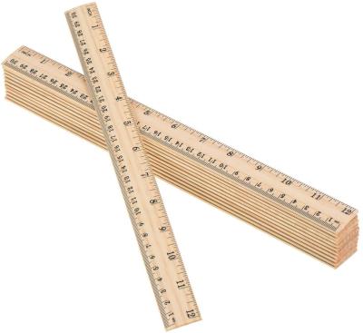 China Durable Eco - Friendly Widely Use For Office Home School Measuring Machine 30 Straight Wooden Ruler for sale