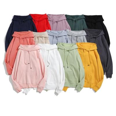 China Anti-wrinkle Factory Fashion 100%cotton Custom Casual Women Plain Hoodie for sale