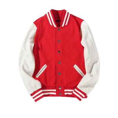 China New Autumn Button Color Block Baseball Letter Men's Custom Classic Snap Jacket QUICK DRY for sale