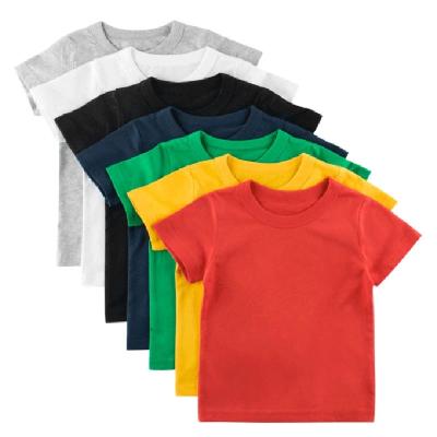 China Wholesale High Quality Cotton Kids Summer Single Sleeve 100% Short Sleeve T-Shirt Anti-Shrink Clothes For Kids Boys for sale