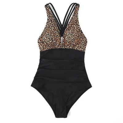 China 2021 Manufacturer Breathable High Waist Cross Back Women Professional Swimsuit for sale