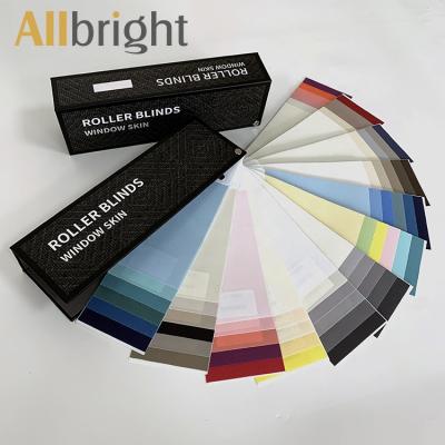 China ALLBRIGHT Popular Blackout Roller Blinds Shades Textile Fabric Sample Book Catalog Book Textile for sale