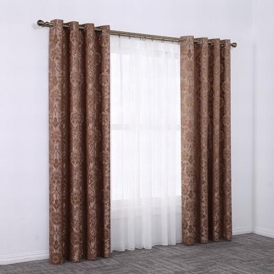 China 100% Blackout Fashion Blackout Polyester Printing Curtain Floral Jacquard Window Curtain for sale