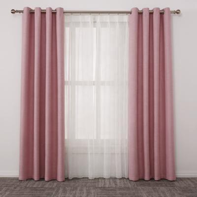 China Best Blackout China Blackout Newest Ready Made Pink Fabric Curtain Patterns Designs For Living Room for sale