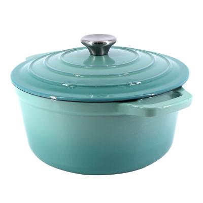 China Durable Cast Iron Dutch Oven Round Shape Ceramic Cast Iron Casserole Glazed Cast Iron Pot for sale