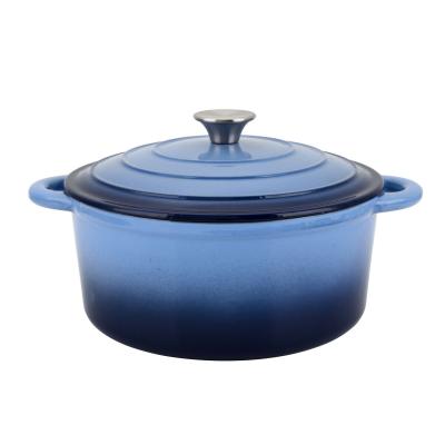 China High Quality Viable Large Capacity Ceramic Casserole Hotpots Colorful Enamel Casserole With Lid for sale