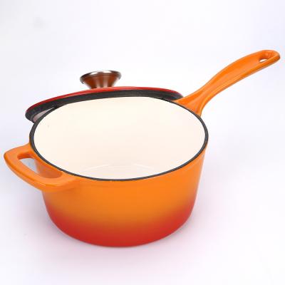 China Viable Enamel Milk Pot Casserole Kitchen Cookware Soup Pot Non-Stick Cast Iron Pot for sale