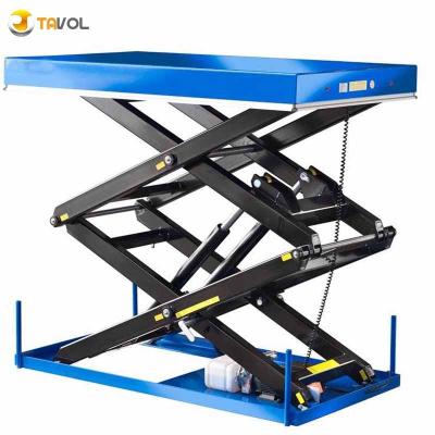 China Hotels Tavol Brand 1ton 2ton 3ton 4ton 5ton 6ton 8ton Customized Stationary Scissor Car Lift Cargo Platform for sale