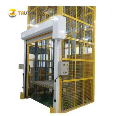 China Easy Operation Safety Convenience 500kg 1000kg 2000kg Hydraulic Guide Rail Cargo Lift for sale