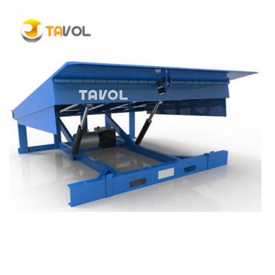 China Convenience 6t 8t 10t 12t Easy Hydraulic Yard Ramp Safety Operation Stationary Dock Levelers Unloading Container Truck Steel Trailer Hydraulic Ramp for sale