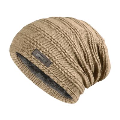 China New COMMON Winter Hat For Women Plus Velvet Soft And Comfortable Beanie Hat Men's Casual Fashion Knitted Hat Metal Label Top Quality2021 for sale