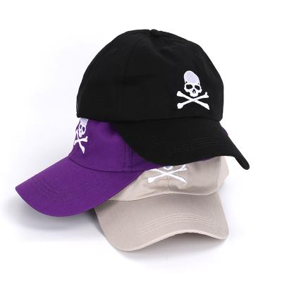 China 2021 New ASTROWOR COMMON Black Bone Fashion Embroidery Skull Baseball Cap Hazard Sign Hip Hop Spring Hat Men Women Cotton Sports Unisex for sale