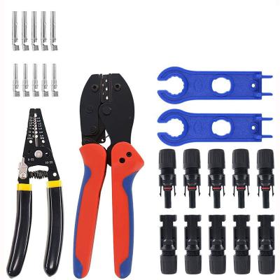 China Clipping & Unshielded Stripping Ribbon Cables High Quality Steel PV TPR Crimping Clamps Set Connector Solar Terminal Crimping Clamps Set for sale