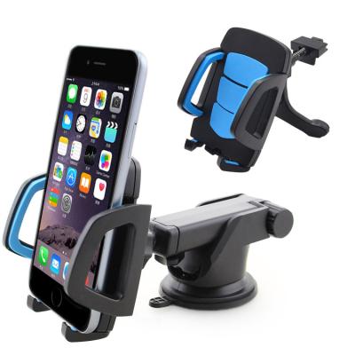 China Adjustable Car Phone Holder 3 in 1 Phone Holder 360 Rotation for Air Vent Dashboard Windshield Car Phone Mount for sale