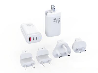 China El CE PSE de la UL certificó la fuente de alimentación del cargador 12V 3A 15V 3A 20V 3.25A USB C del paladio del enchufe 65W 5V 3A 9V 3A de Removealbe en venta