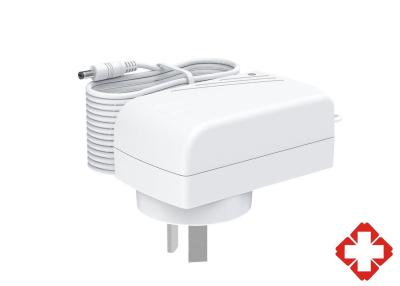 Chine IEC/EN 60601 Certifié 24W AU prise électrique médicale, 12V/9V/5V/24V/36V adaptateur AC médical à vendre