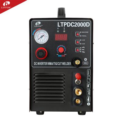 China Factory price reduction stainless steel lotos 3 in 1 plasma welding 200a welding 12mm cutting 110v/220v plasma cutting and welding machine for sale